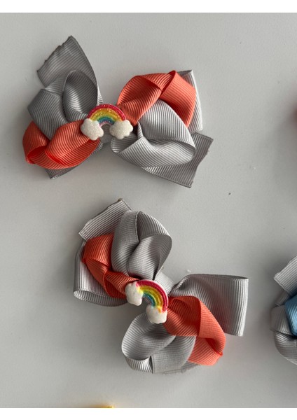 Fiyonklu Saç Tokası 6'lı – Renkli Set, Günlük & Okul