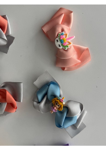 Fiyonklu Saç Tokası 6'lı – Renkli Set, Günlük & Okul