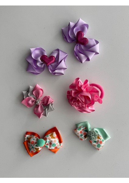 Fiyonklu Saç Tokası 6'lı – Renkli Set, Günlük & Okul fiyatları