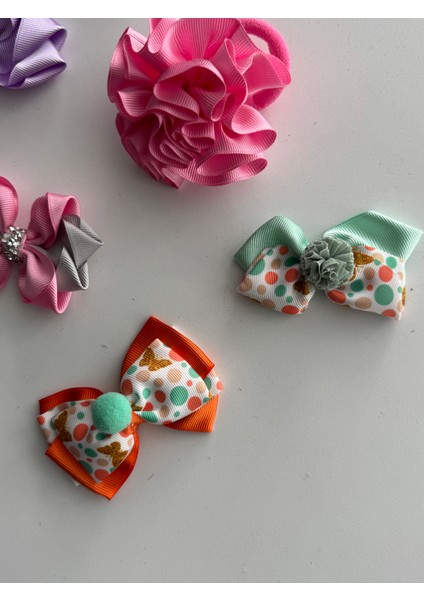 Fiyonklu Saç Tokası 6'lı – Renkli Set, Günlük & Okul fırsatları