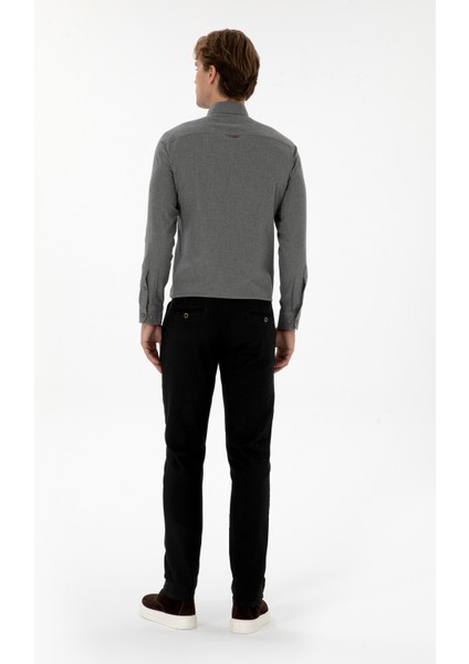 Erkek Siyah Pantolon (Kanvas-Chino) 50311606-VR046 fırsatları