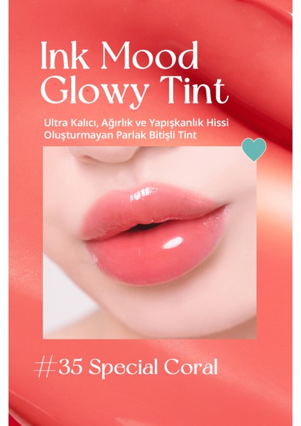Kalıcı, Pigmentli, Parlak Bitişli Tint PERIPERA Ink Mood Glowy Tint (35 Special Coral) fiyatları