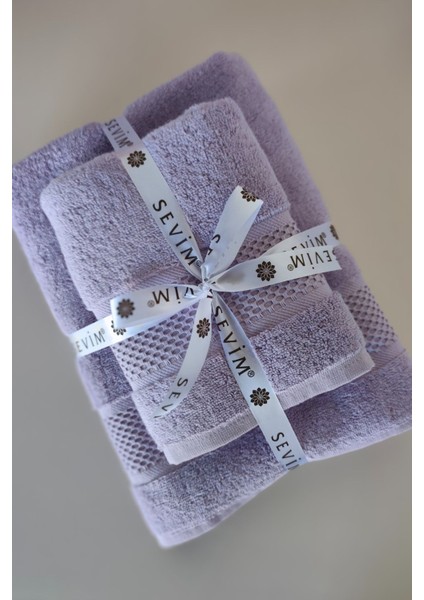 %100 Pamuk Banyo Havlu Seti-Long Twist Iplik-Yüksek Su Emici ve Yumuşak-Lila fırsatları