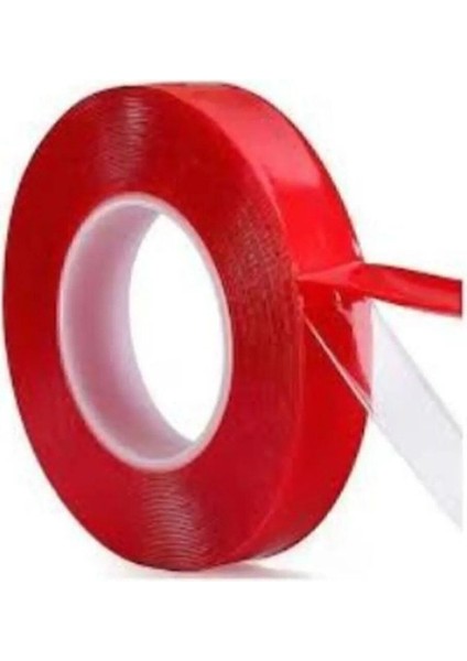Silikonlu Çift Taraflı Montaj Bandı 18MM x 2mt Su Geçirmez Süper Güçlü