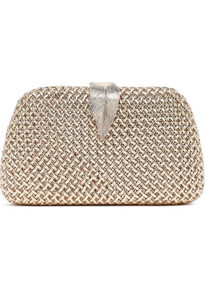 Kadın Altın Uzun Zincir Askılı Mini Metalik Abiye Kutu Çanta 25SBD273132 modelleri