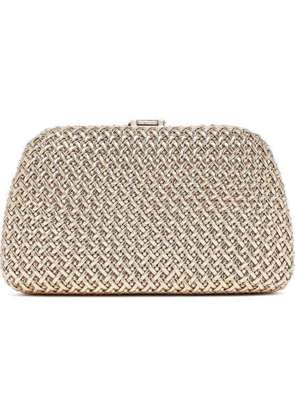 Kadın Altın Uzun Zincir Askılı Mini Metalik Abiye Kutu Çanta 25SBD273132 fırsatları