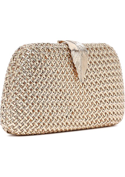 Kadın Altın Uzun Zincir Askılı Mini Metalik Abiye Kutu Çanta 25SBD273132 indirimleri