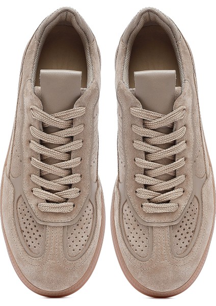 Kadın Taba Bağcıklı Süet Deri Sneaker 25AFD420310