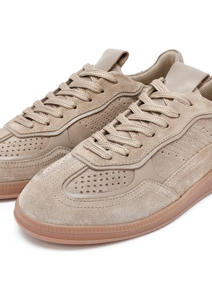 Kadın Taba Bağcıklı Süet Deri Sneaker 25AFD420310