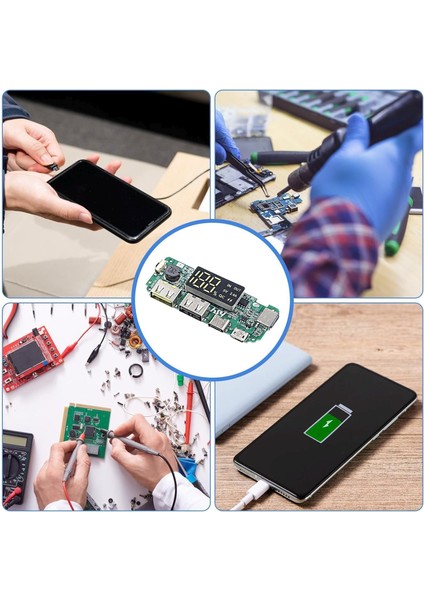 18650 Lityum Pil Şarj Modülü Dijital Göstergeli 5V2.4A 2A 1A Dual USB Çıkış indirimleri