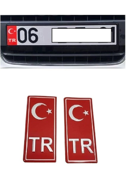 Fiat / Tofaş Kartal Tr Plaka Stıcker 2'li - Türkiye Plaka Stıcker - Türkiye Plakalık fiyatları