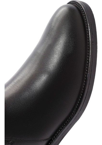 Kadın Siyah Deri Chelsea Bot 25AFD160118