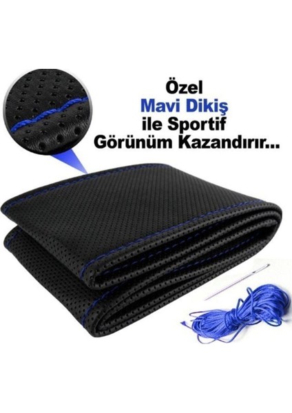 Bmw X3 Direksiyon Kılıfı / Mavi Dikişli (2463) TKNTK20