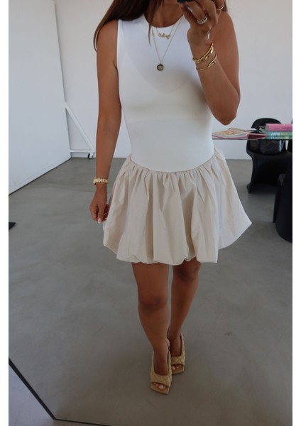 Üstü Penye Altı Poplin Balon Elbise indirimleri