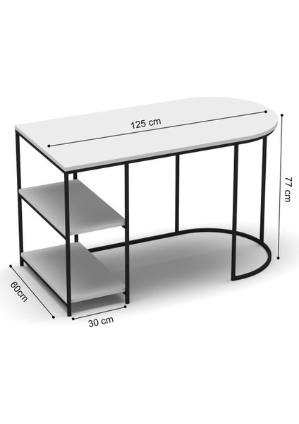 Çalışma Masası 125 cm Bilgisayar Masası Çok Amaçlı Makyaj Masası Ofis Masası Yemek Masası Beyaz fiyatları