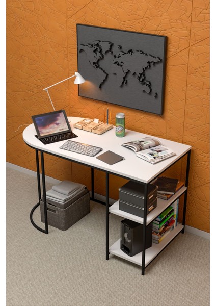 Çalışma Masası 125 cm Bilgisayar Masası Çok Amaçlı Makyaj Masası Ofis Masası Yemek Masası Beyaz modelleri