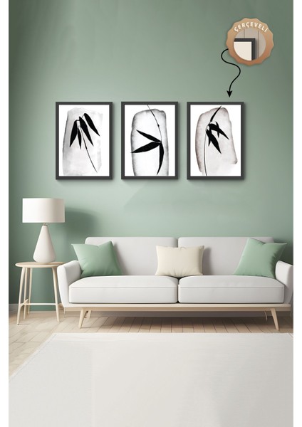 Dekoratif 3lü Tablo,ahşap Çerçeveli,soyut Tablo,duvar Tablo,duvar Susu,mutfak Tablo Cerceveli Tablo