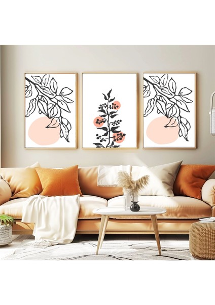 Dekoratif 3lü Tablo,ahşap Çerçeveli,soyut Tablo,duvar Tablo,duvar Susu,mutfak Tablo Cerceveli Tablo