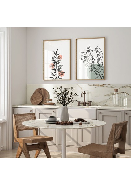 Dekoratif 3lü Tablo,ahşap Çerçeveli,soyut Tablo,duvar Tablo,duvar Susu,mutfak Tablo Cerceveli Tablo modelleri