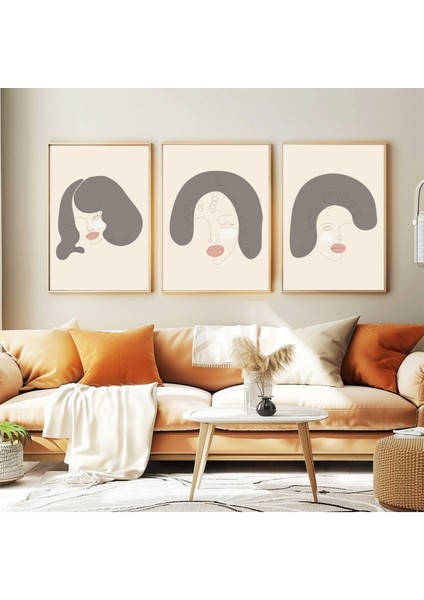 Dekoratif 3lü Tablo,ahşap Çerçeveli,soyut Tablo,duvar Tablo,duvar Susu,mutfak Tablo Cerceveli Tablo
