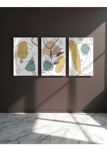 Çerçeve Görünümlü Premium Kalite Duvar Tablosu Mutfak Tabloları 3 Lü Tablo fiyatları