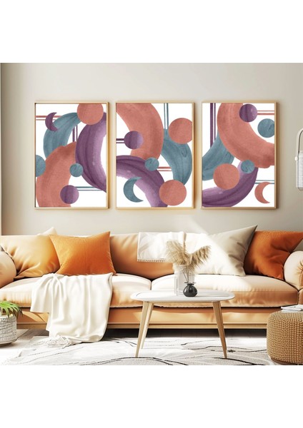 Dekoratif 3lü Tablo,ahşap Çerçeveli,soyut Tablo,duvar Tablo,duvar Susu,mutfak Tablo Cerceveli Tablo