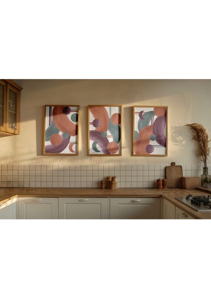 Dekoratif 3lü Tablo,ahşap Çerçeveli,soyut Tablo,duvar Tablo,duvar Susu,mutfak Tablo Cerceveli Tablo modelleri