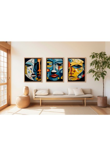 Dekoratif 3lü Tablo,ahşap Çerçeveli,soyut Tablo,duvar Tablo,duvar Susu,mutfak Tablo Cerceveli Tablo fiyatları