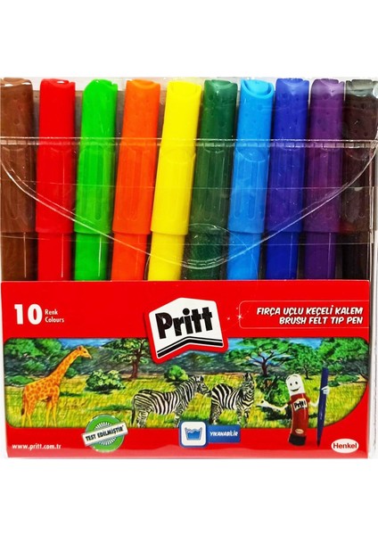 Fırça Uçlu Keçeli Kalem 10 Renkli Set ile Yaratıcılığınızı Konuşturun
