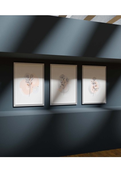 Duvar Tablosu Çerçeve Görünümlü Premium Kalite Mutfak Tabloları 3 Lü Tablo Modern Tablo Bohem Tablo