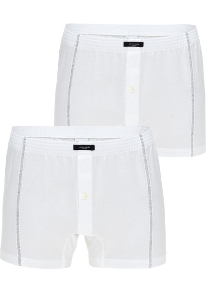 Erkek Beyaz Pamuklu 2'li Boxer 50315301-600