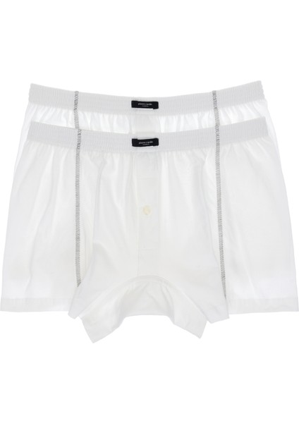 Erkek Beyaz Pamuklu 2'li Boxer 50315301-600 fiyatları