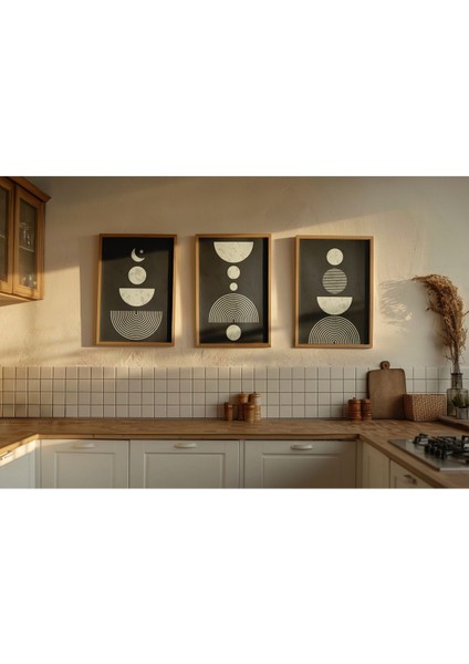 Dekoratif 3lü Tablo,ahşap Çerçeveli,soyut Tablo,duvar Tablo,duvar Susu,mutfak Tablo Cerceveli Tablo modelleri