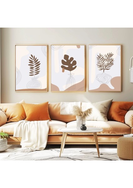 Dekoratif 3lü Tablo,ahşap Çerçeveli,soyut Tablo,duvar Tablo,duvar Susu,mutfak Tablo Cerceveli Tablo