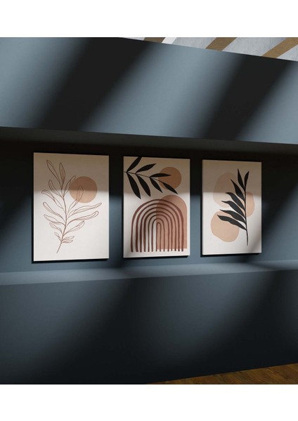 Duvar Tablosu Çerçeve Görünümlü Mutfak Tabloları 3 Lü Tablo Modern Tablo Premium Kalite Bohem Tablo