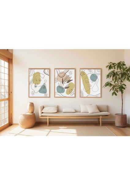 Dekoratif 3lü Tablo,ahşap Çerçeveli,soyut Tablo,duvar Tablo,duvar Susu,mutfak Tablo Cerceveli Tablo modelleri
