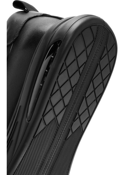 Erkek Siyah Bağcıklı Deri Sneaker 25WFD690518