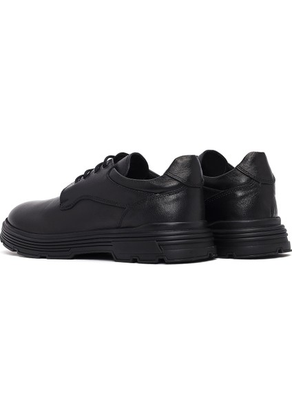 Erkek Siyah Bağcıklı Deri Casual Ayakkabı 25WFD681518 indirimleri