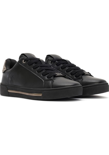 Kadın Siyah Bağcıklı Taşlı Sneaker 25AFD430318 modelleri