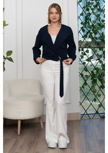 Kuşak Detaylı Kısa Ceket 8612 fırsatları