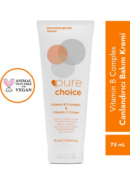 Vitamin C ve Vitamin B Complex Cilt Bakım Kremi 75 ML (%10 Vitamin C + %10 Vit. B - B1,B3,B5,B6,B7)