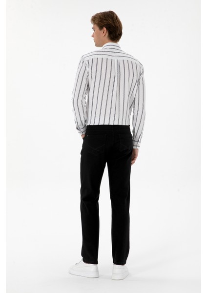 Erkek Siyah Pantolon (Kanvas-Chino) 50311612-VR046 fırsatları