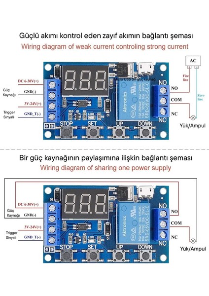 Tek Yön Zaman Ayarlı Tetiklemeli Röle Power Off fırsatları