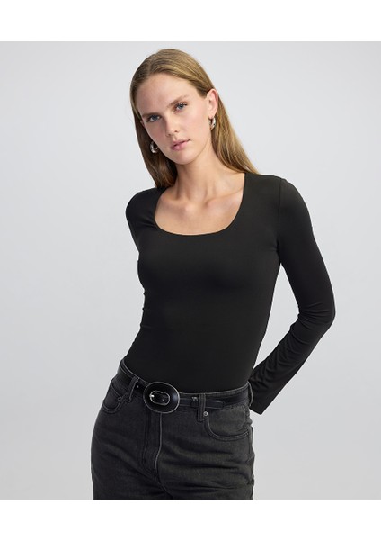 Uzun Kollu Basic Tişört IW6250070011001