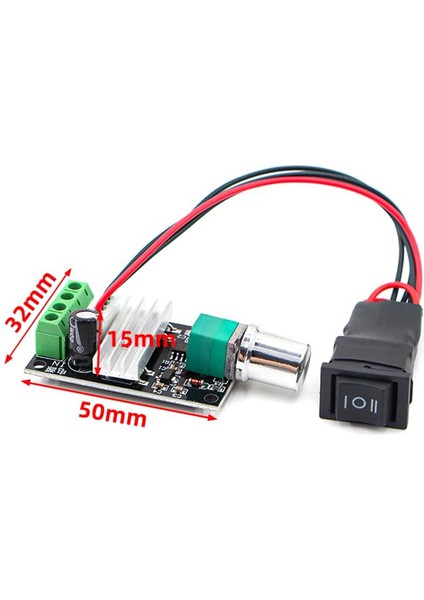 Ileri Geri Dc Motor Hız Kontrol Cihazı Pwm Dc 6V12V24V 3A fırsatları