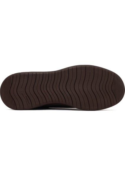 Erkek Kahverengi Bağcıklı Deri Casual Sneaker 25WFD681718 fırsatları