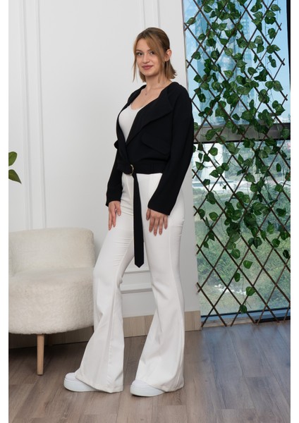 Kuşak Detaylı Kısa Ceket 8612 fiyatları