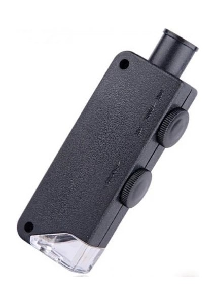 Mini 60X 100X Zoom Lens Odak Takı LED Cep Mikroskop Büyüteç modelleri