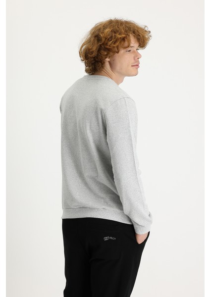 Bisiklet Yaka Pamuklu Sweatshirt modelleri