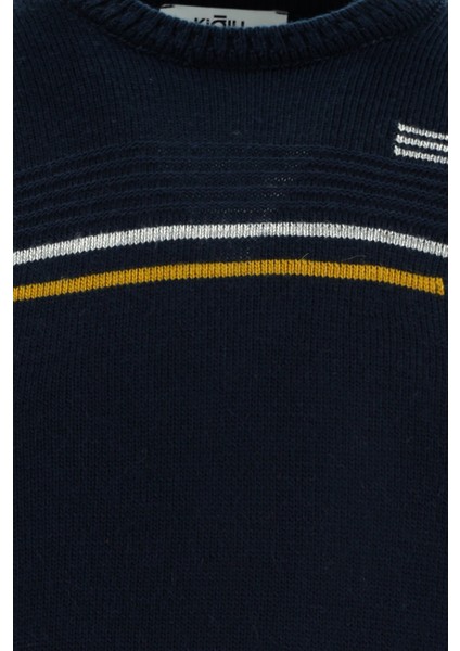 Bisiklet Yaka Regular Fit Desenli Triko Kazak indirimleri